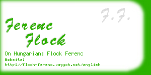 ferenc flock business card